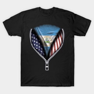 Nicaraguan Flag  Nicaragua Flag American Flag Zip Down - Gift for Nicaraguan From Nicaragua T-Shirt